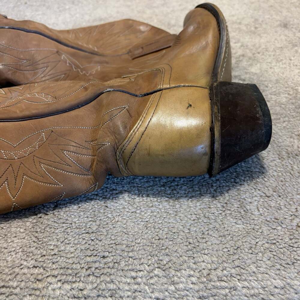 Acme Western Cowboy Boots Women's 7C USA Made Brown VTG Lined - Picture 5 of 11